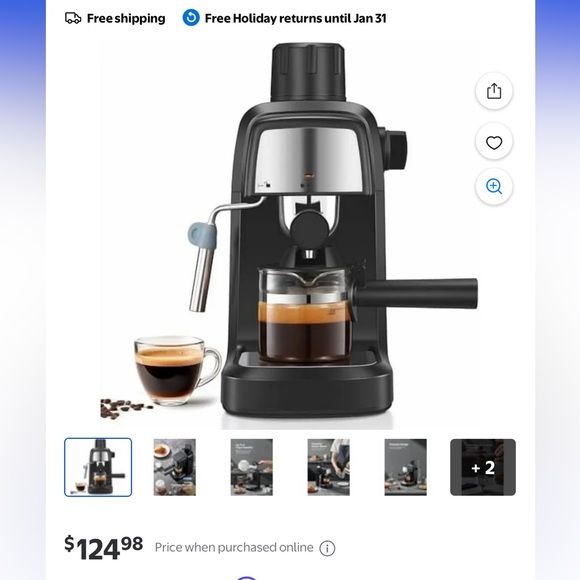 KEENSTAR 3.5Bar Espresso Machine with Milk Frother 800W Compact Espresso capuc